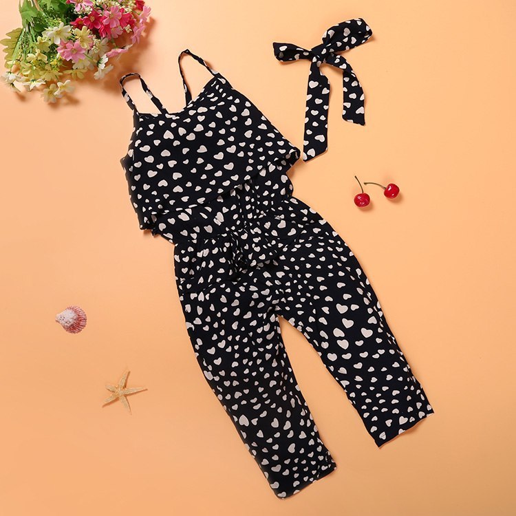 Girls' Polka Dot Jumpsuit Set